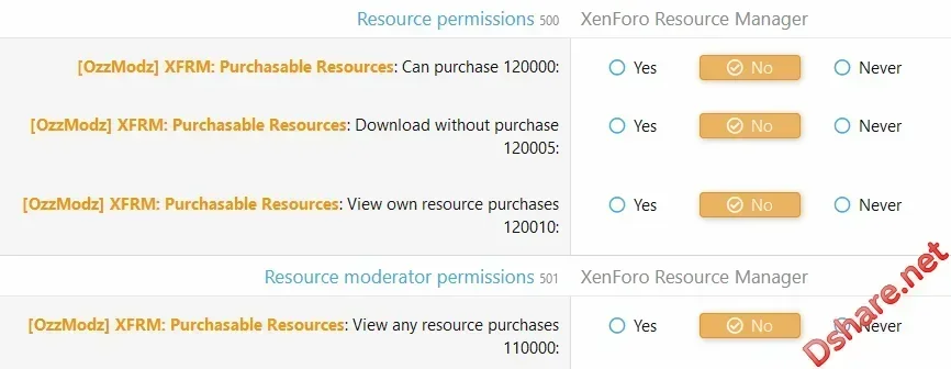 [OzzModz] XFRM: Purchasable Resources